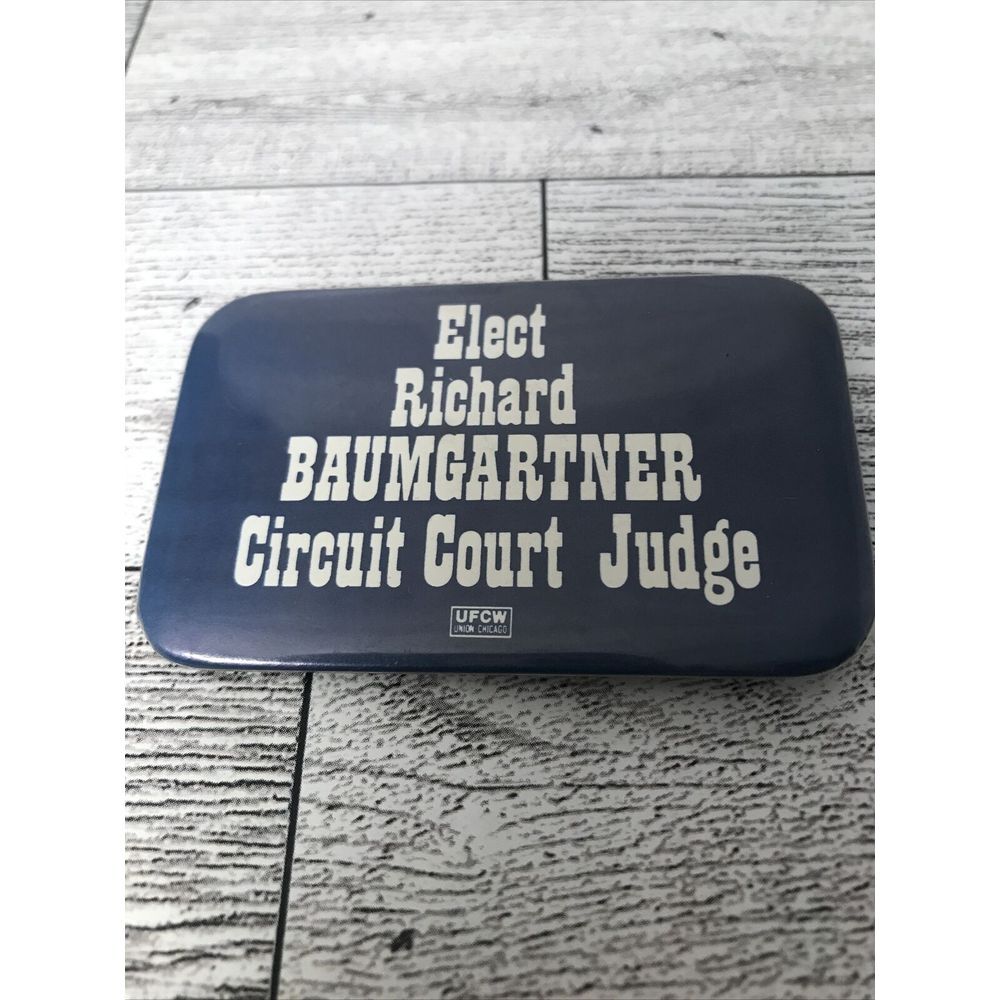Vintage Richard Baumgartner Button pin Political collectable Souvenir Promo Vote